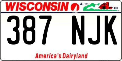 WI license plate 387NJK