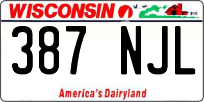 WI license plate 387NJL