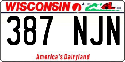 WI license plate 387NJN