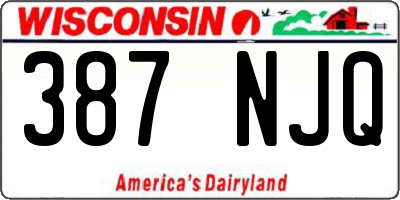 WI license plate 387NJQ