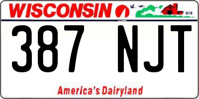 WI license plate 387NJT