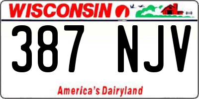 WI license plate 387NJV