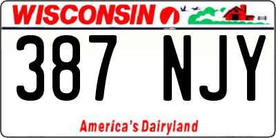WI license plate 387NJY