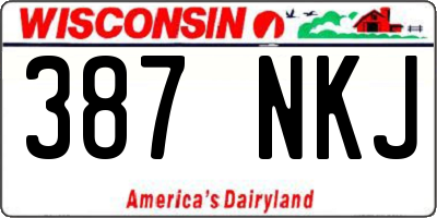 WI license plate 387NKJ