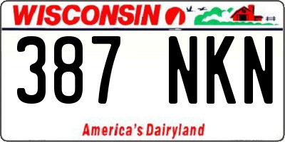 WI license plate 387NKN