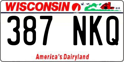 WI license plate 387NKQ