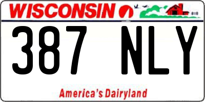 WI license plate 387NLY