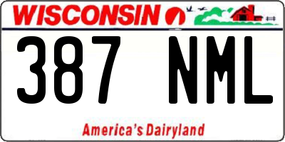 WI license plate 387NML