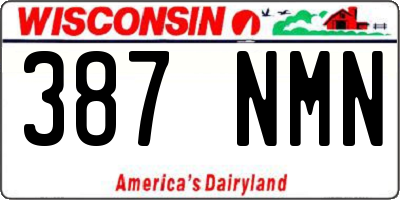 WI license plate 387NMN
