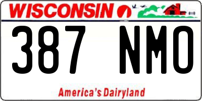 WI license plate 387NMO
