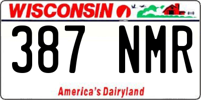 WI license plate 387NMR