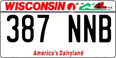 WI license plate 387NNB