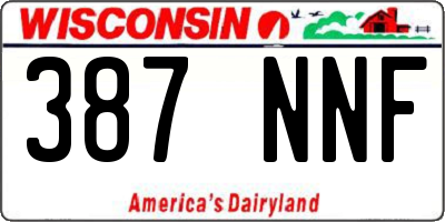 WI license plate 387NNF