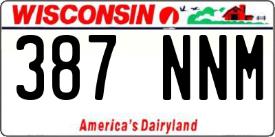 WI license plate 387NNM