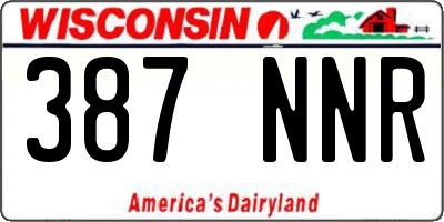 WI license plate 387NNR