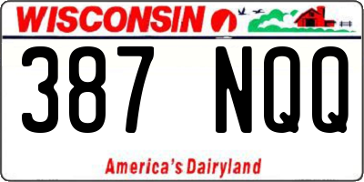 WI license plate 387NQQ