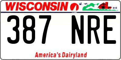 WI license plate 387NRE