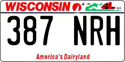 WI license plate 387NRH