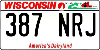WI license plate 387NRJ