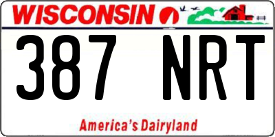WI license plate 387NRT