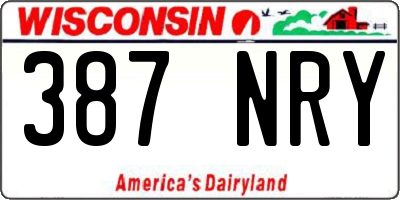 WI license plate 387NRY