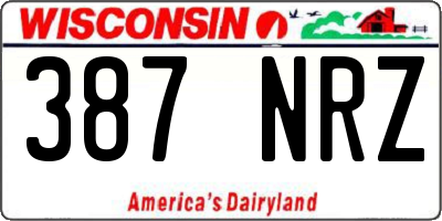 WI license plate 387NRZ