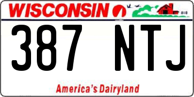 WI license plate 387NTJ