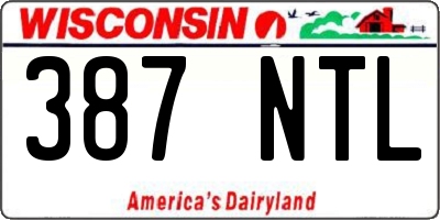 WI license plate 387NTL