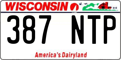 WI license plate 387NTP