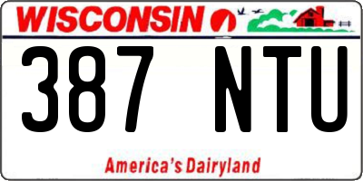 WI license plate 387NTU