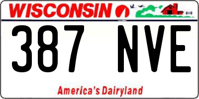 WI license plate 387NVE