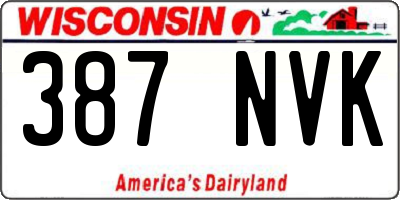 WI license plate 387NVK