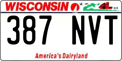 WI license plate 387NVT