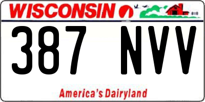 WI license plate 387NVV