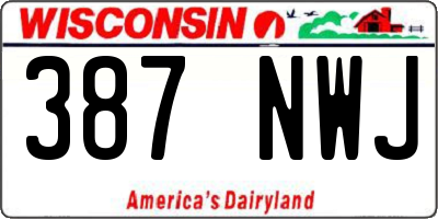 WI license plate 387NWJ
