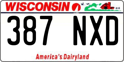 WI license plate 387NXD