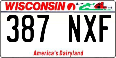 WI license plate 387NXF