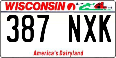 WI license plate 387NXK