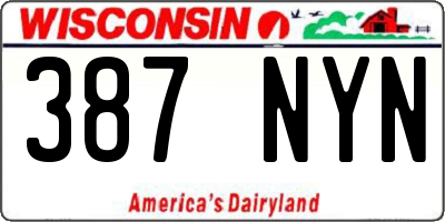 WI license plate 387NYN