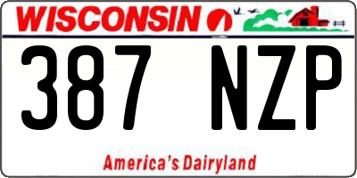WI license plate 387NZP