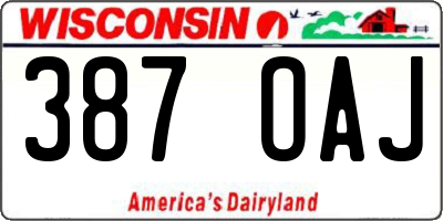 WI license plate 387OAJ