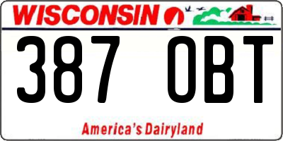 WI license plate 387OBT
