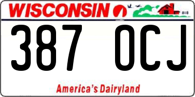 WI license plate 387OCJ