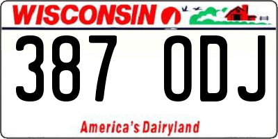 WI license plate 387ODJ