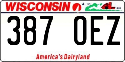 WI license plate 387OEZ