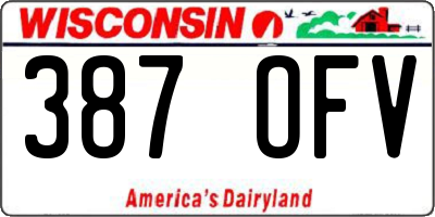 WI license plate 387OFV