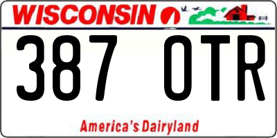 WI license plate 387OTR