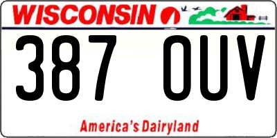 WI license plate 387OUV