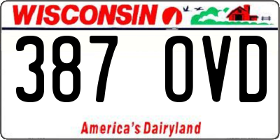 WI license plate 387OVD