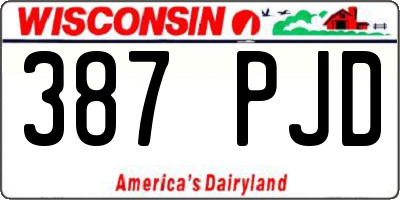 WI license plate 387PJD